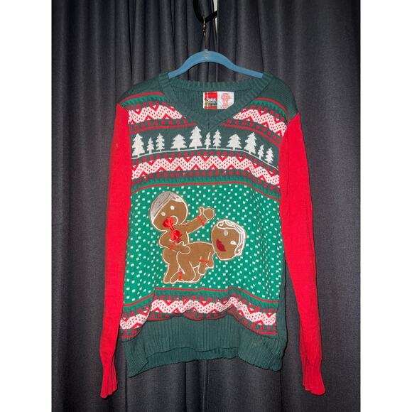Ugly Christmas Sweater Xmas Size Medium Spencer's - Picture 1 of 3